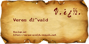 Veres Évald névjegykártya